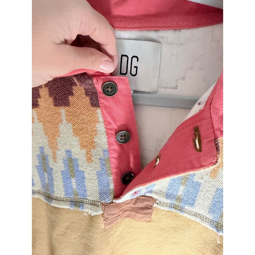 Urban Outfitters BDG Heavyweight Southwestern Pattern Rugby Sweatshirt-Size M - Picture 5 of 8